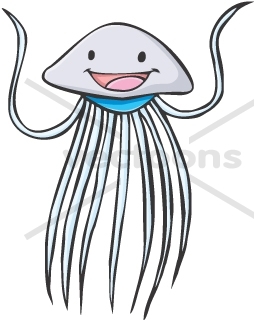 254x320 Portuguese Man Of War In Hand Drawn Style