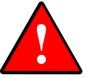 298x264 Black Red White Warning 1 Clip Art