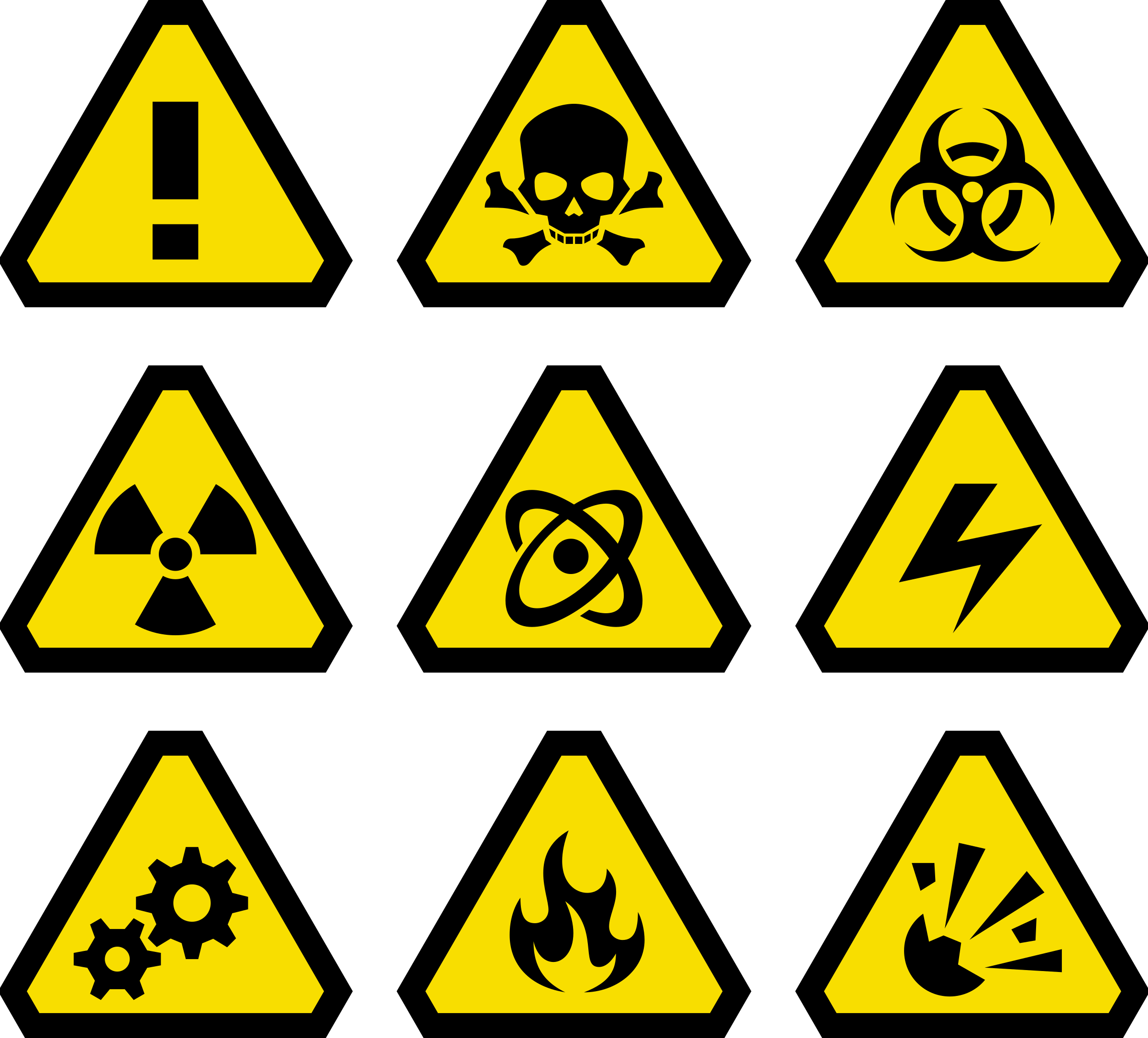 2400x2170 Hazard Signs Clipart