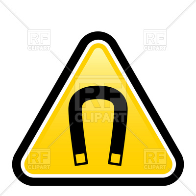 400x400 Magnetic Field Warning Sign Royalty Free Vector Clip Art Image