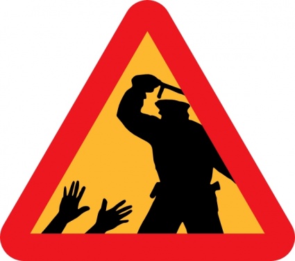 425x377 Warning For Police Brutality Clip Art Vector, Free Vector Images