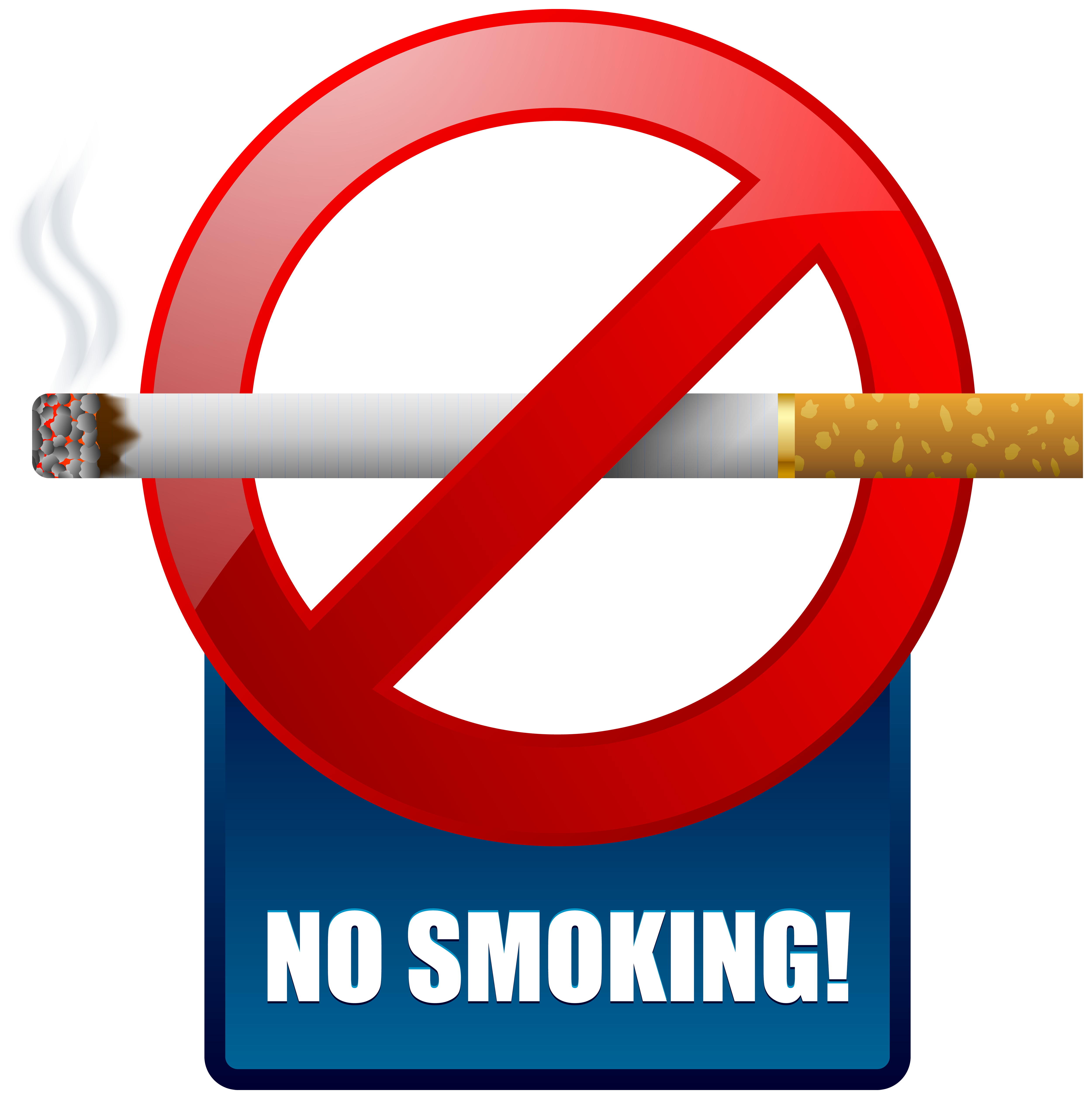 5000x5035 Blue No Smoking Warning Sign Png Clipart