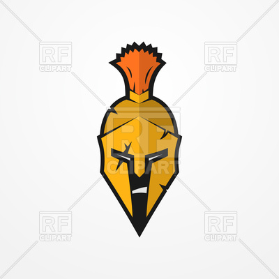 400x400 Furious Face Of Roman Warrior In Battle Helmet Royalty Free Vector