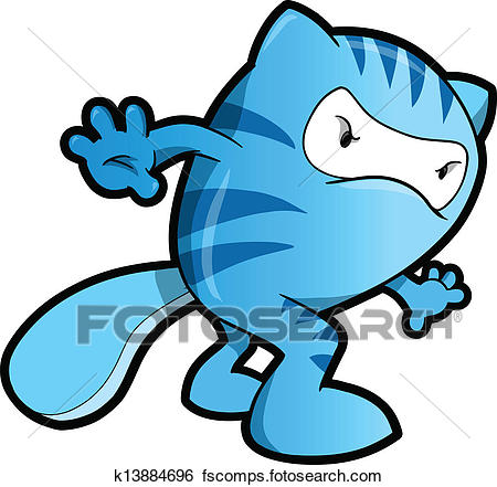 450x441 Clip Art Of Ninja Warrior Beaver Vector K13884696