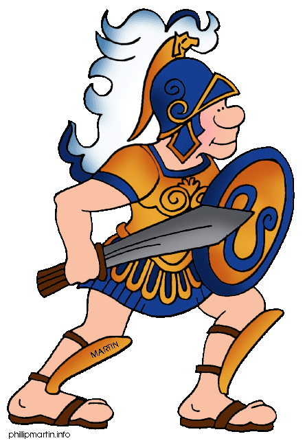 444x648 Greek Warrior Clipart