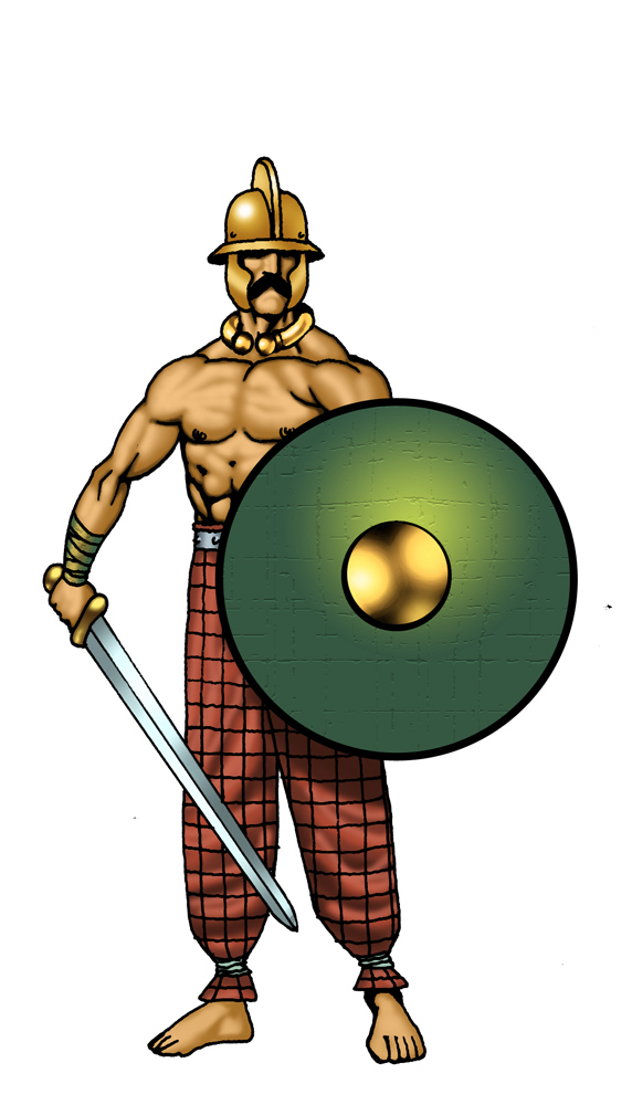 572x1000 Scottish Warrior Clipart