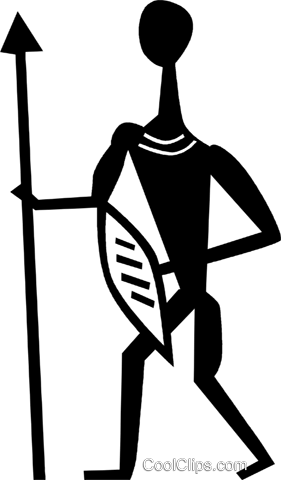 281x480 Tribal Warrior Royalty Free Vector Clip Art Illustration Vc025845