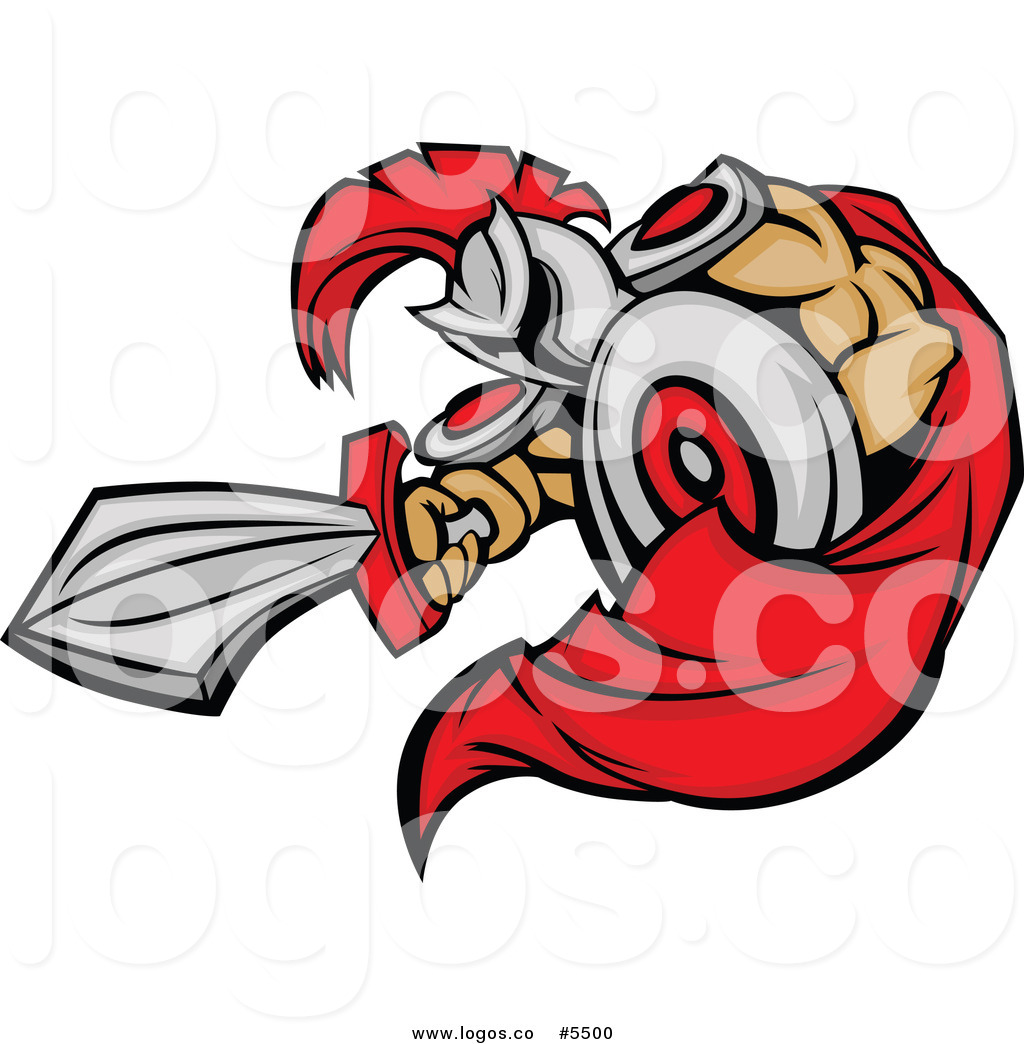 1024x1044 Royalty Free Vector Of A Logo Of A Stabbing Spartan Warrior By