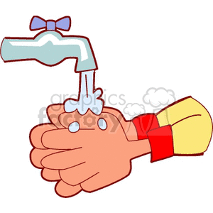 300x300 Royalty Free Washing Hands 166144 Vector Clip Art Image