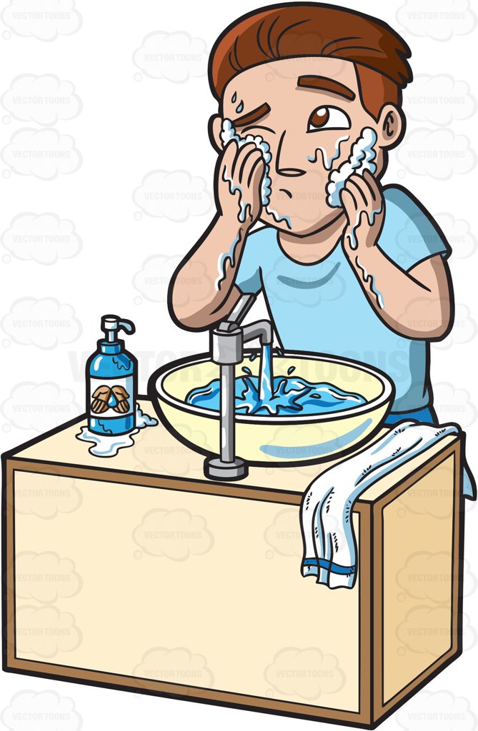 669x1024 Man Washing Face Clip Art