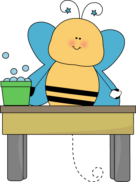 440x590 Bee Table Washer Clip Art