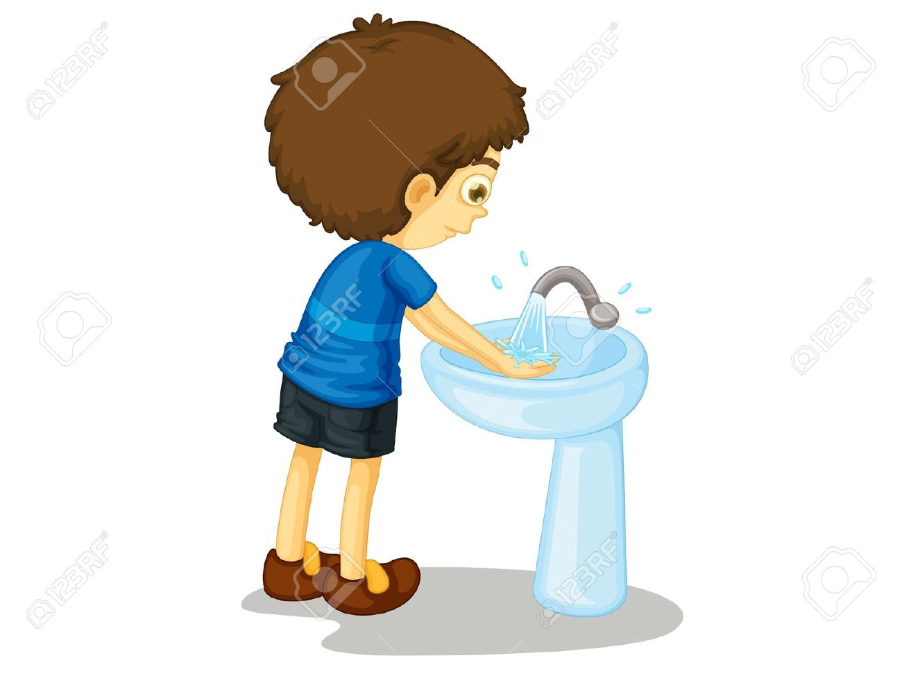 1300x974 Washing Hand In Morning Clipart