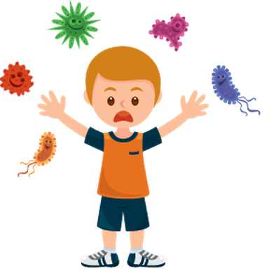 384x399 Washing Hands Get Away Bacteria Clipart The Arts Image