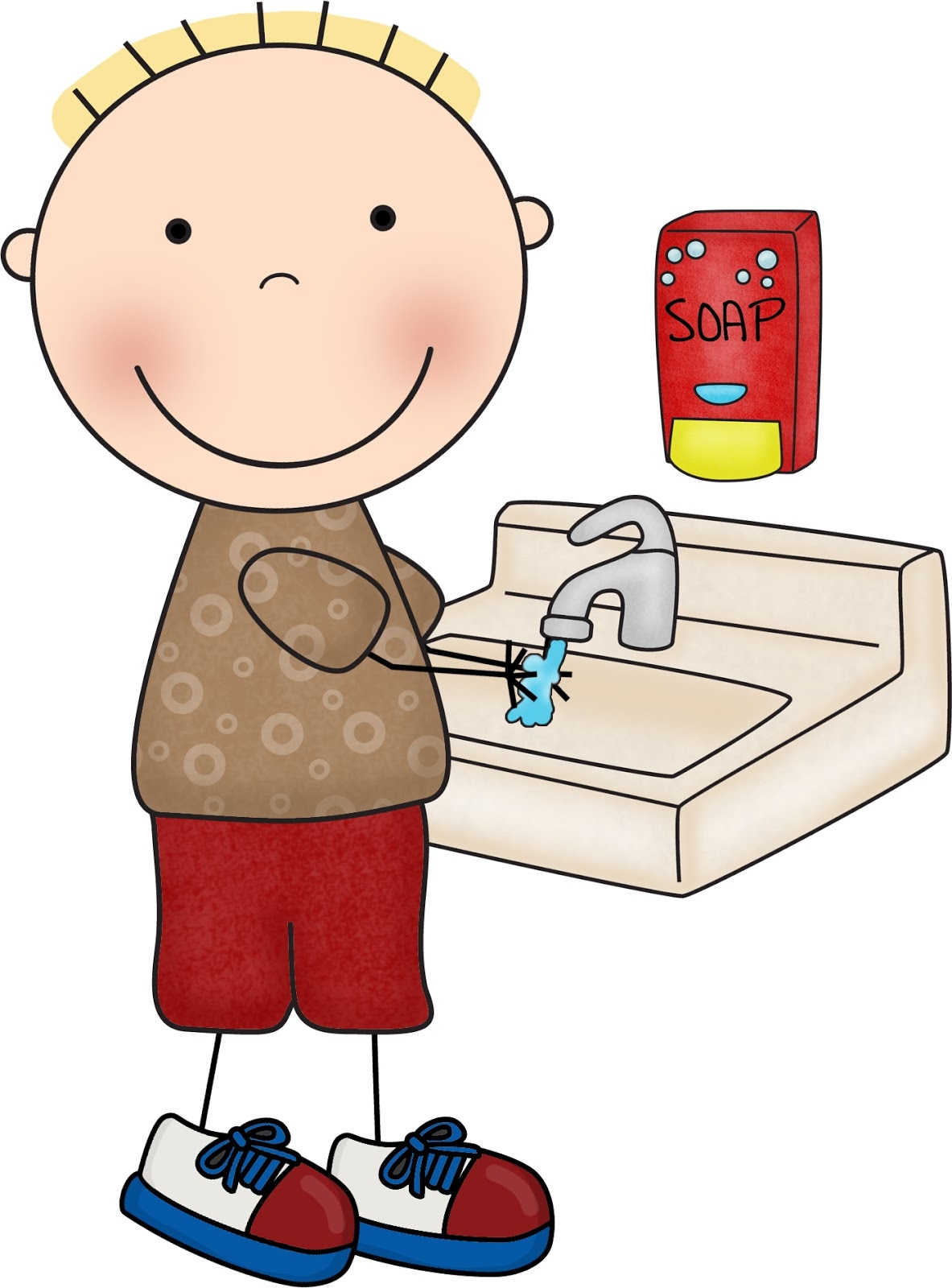 1183x1600 Cute Hand Washing Clipart