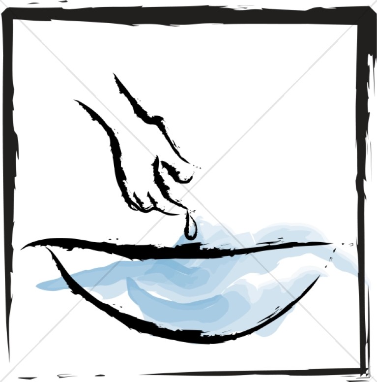 767x776 Hand Washing In Bowl Maundy Thursday Clipart