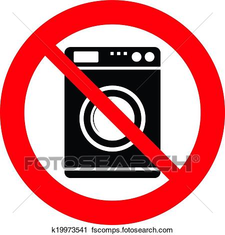 450x470 Clipart Of No Washing Machine Sign K19973541