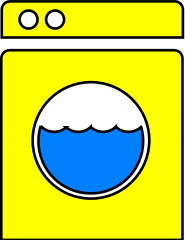 185x240 Washing Machine Yellow Clip Art Download