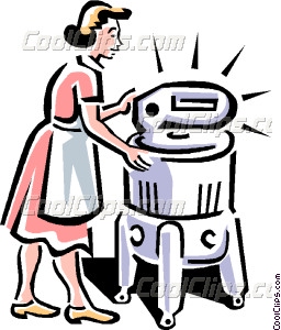 256x300 Old Fashioned Washing Machine Vector Clip Art