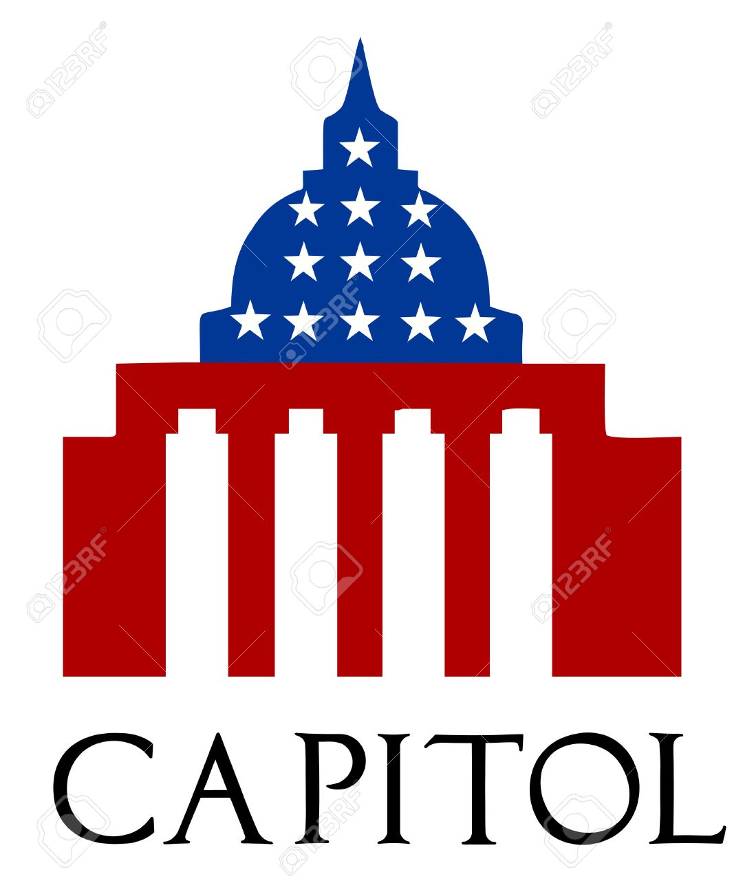 1096x1300 Illustration Of The U S Capitol, Washington D C Silhouette Royalty