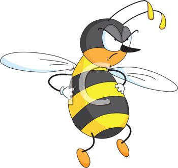 350x330 Picture Ofnngry Honeybee With His Hands On His Hips In