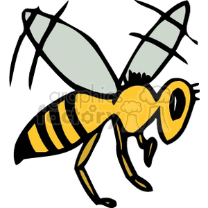 300x300 Royalty Free Wasp Looking For Honey 132920 Vector Clip Art Image
