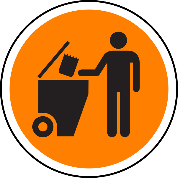600x600 Waste Sign Clip Art