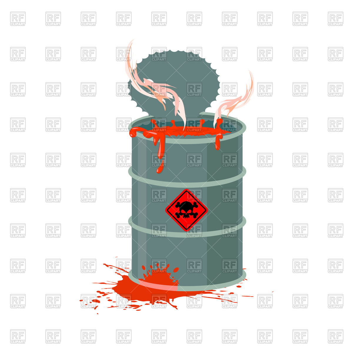 1200x1200 Yellow Barrel Of Radioactive Waste Royalty Free Vector Clip Art