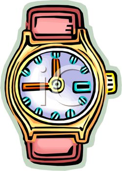 250x350 Picture Of A Wrist Watch With No Band In A Vector Clip Art
