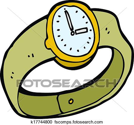450x420 Clipart Of Cartoon Wrist Watch K17744800
