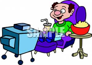 300x212 Image A Man Watching Tv With A Bowl Of Popcorn And A Soda