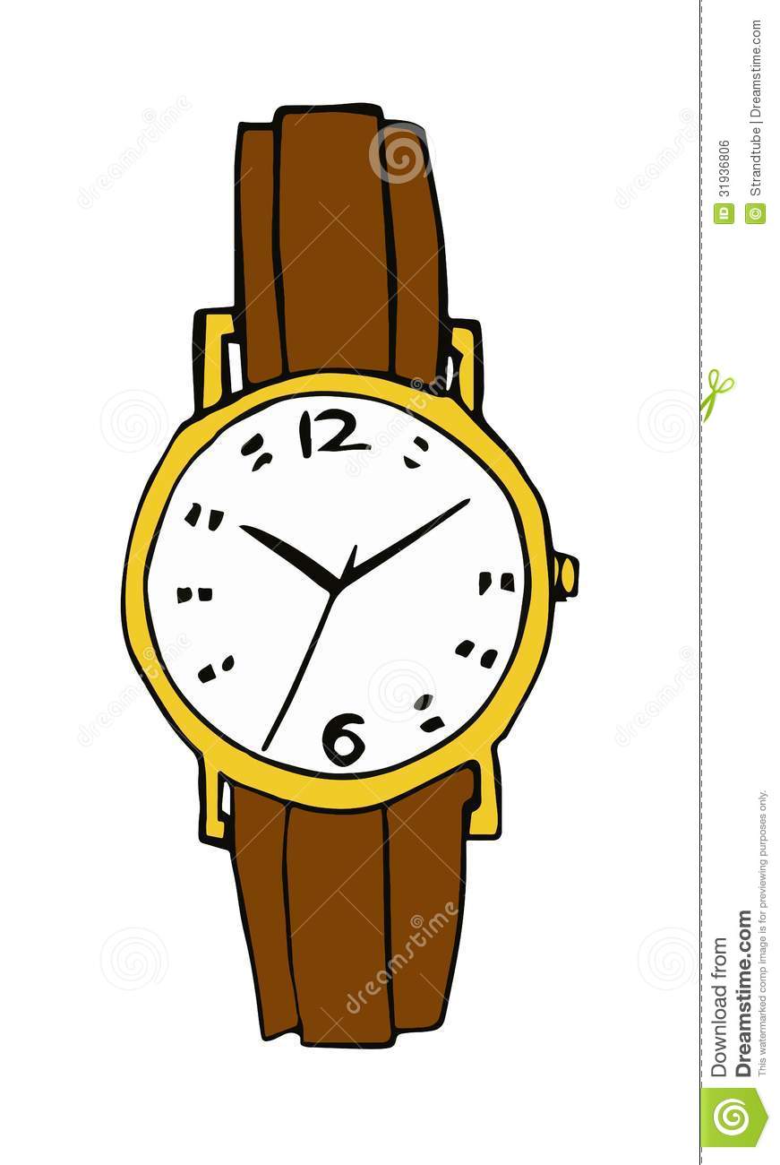 871x1300 Watch On Wrist Clipart