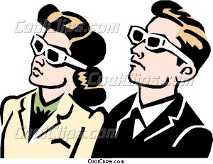 300x231 Couple Watching 3d Movie Vector Clip Art