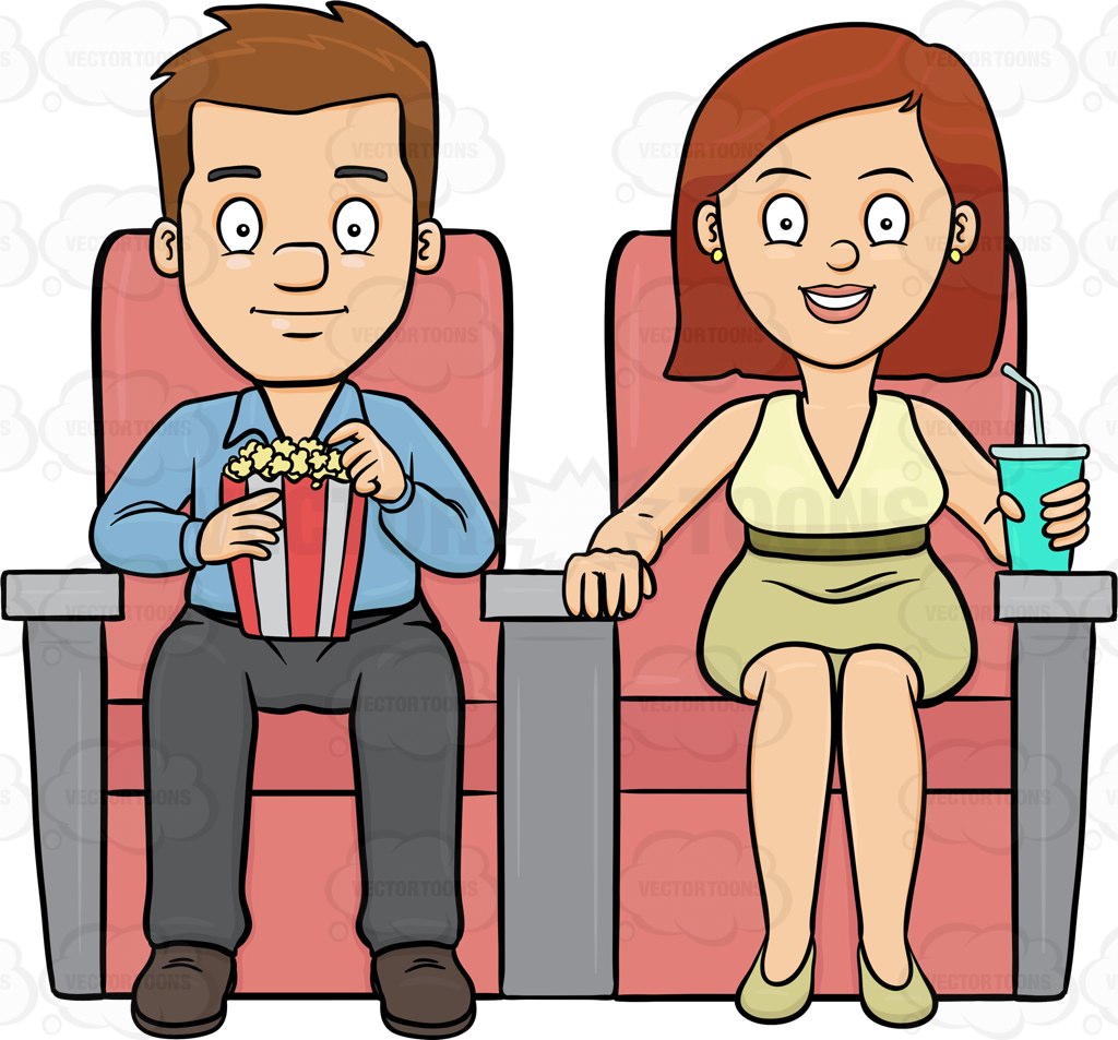 1024x953 A Couple Watching A Romantic Film In A Theater