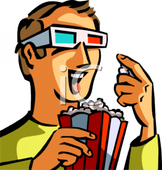 333x350 Watching Movies Clipart 1879766