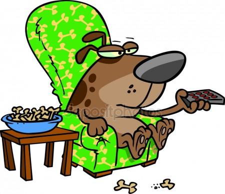 450x389 Dog Watching Tv Stock Vectors, Royalty Free Dog Watching Tv