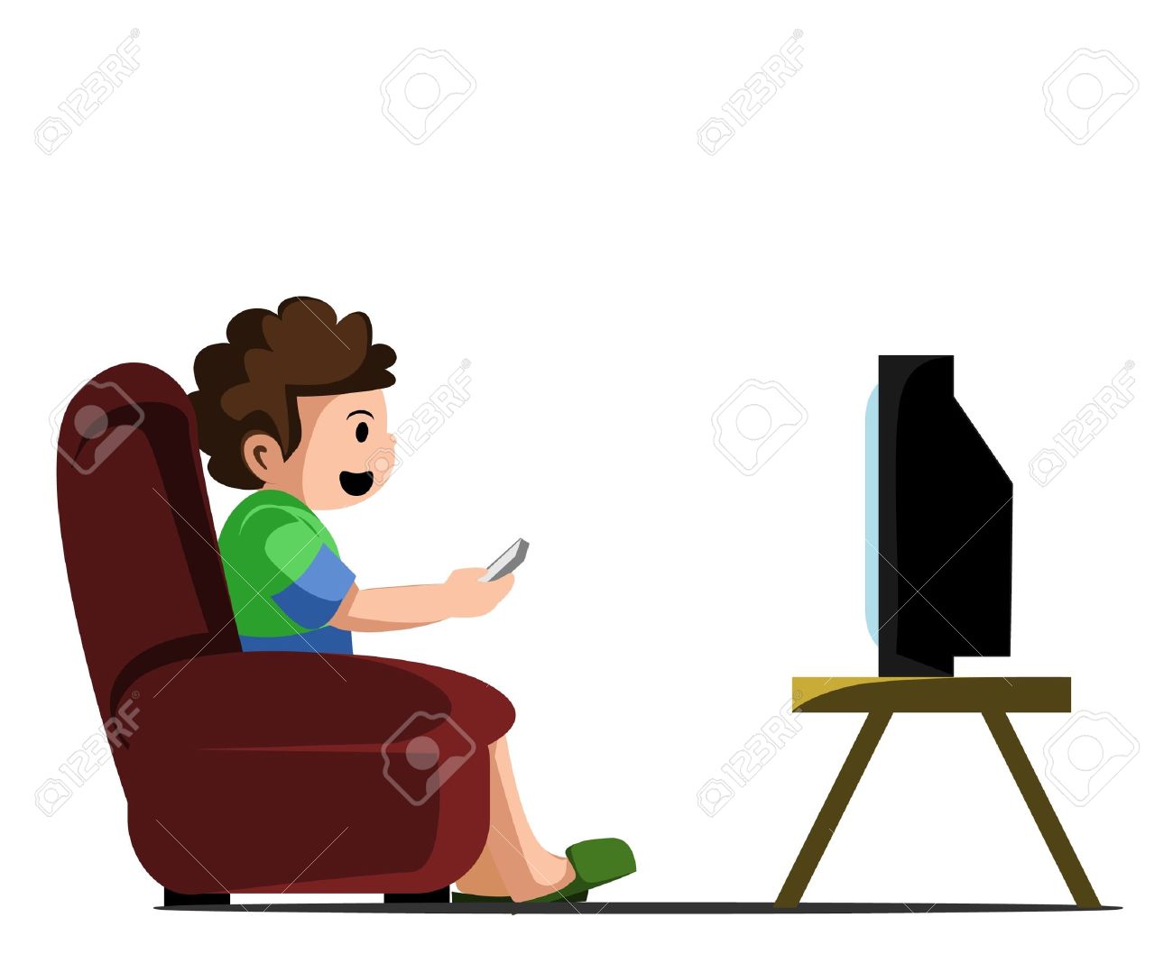 1300x1058 Watching Tv Royalty Free Cliparts, Vectors, And Stock Illustration