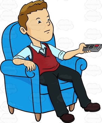 333x400 Watching Tv Clipart