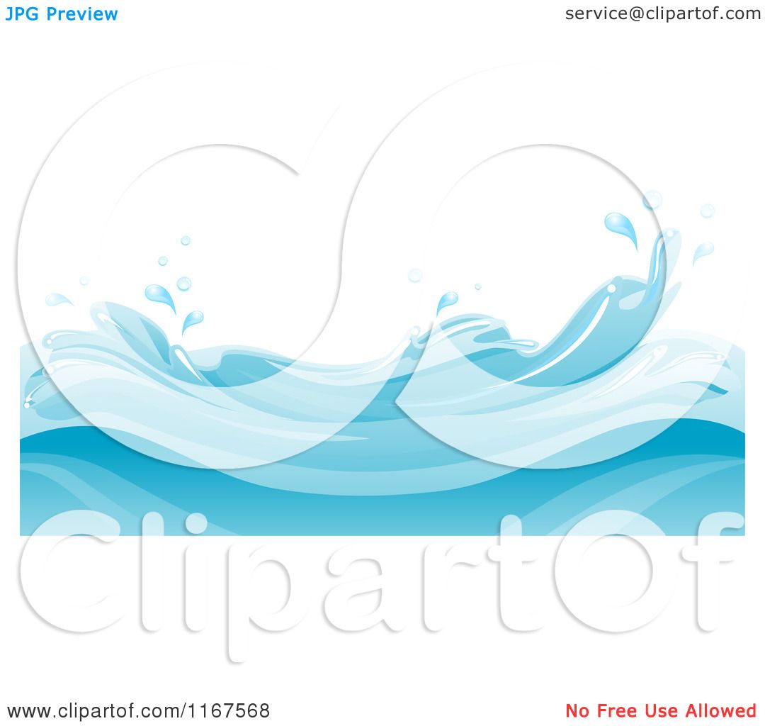 1080x1024 Cartoon Of A Background Of Blue Water And Splashing Waves
