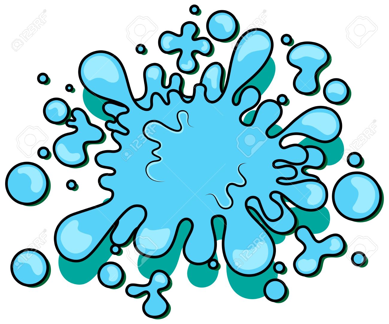 1300x1083 Comic Water Burst Explosion Background Royalty Free Cliparts