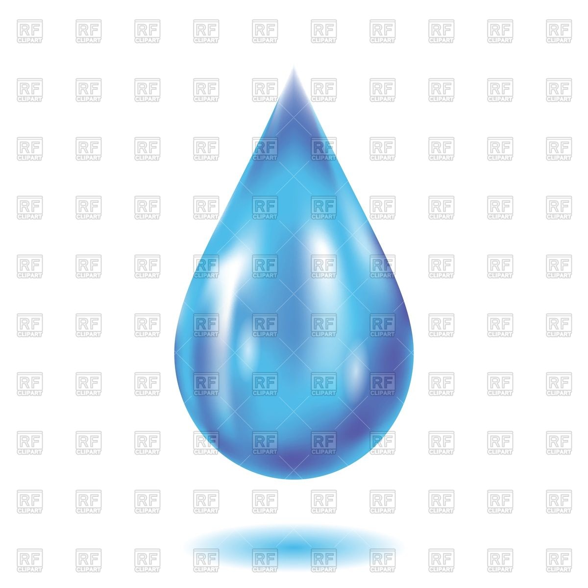 1200x1200 Water Drop On A White Background Royalty Free Vector Clip Art