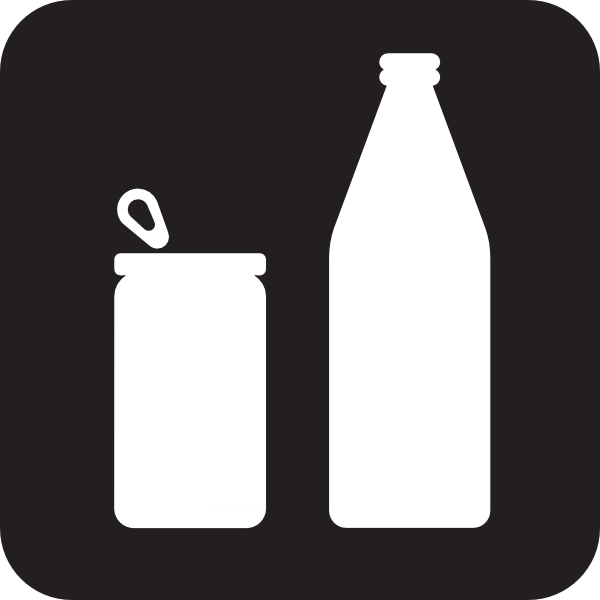 600x600 Cans Or Bottles Black Clip Art