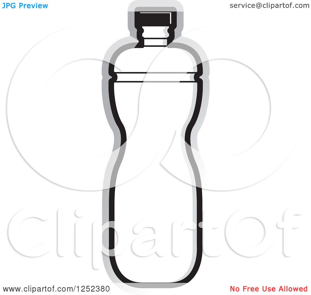 1080x1024 Plastic Water Bottle Black And White Clipart