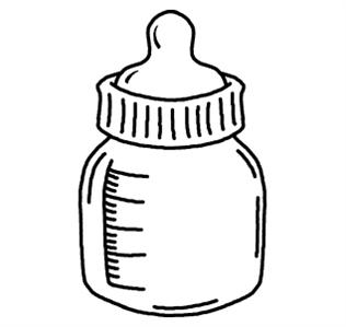 316x299 Black Amp White Clipart Bottle