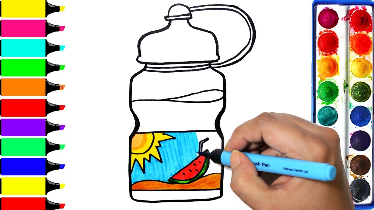 Water Bottle Coloring Page | Free download on ClipArtMag