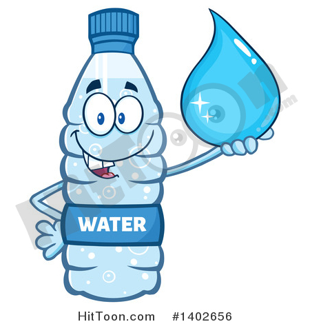 450x470 Water Bottle Mascot Clipart