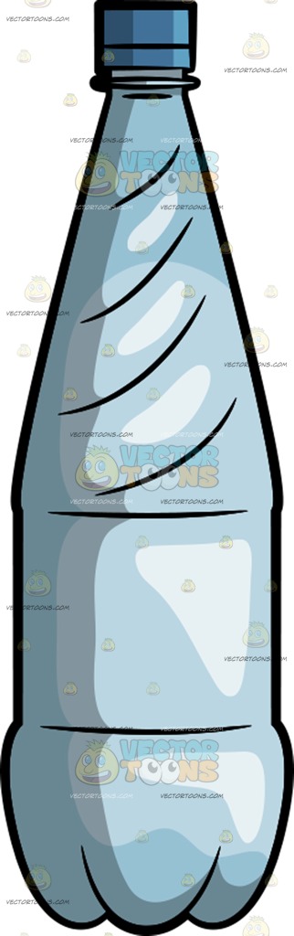 322x1024 A Sleek Bottle Of Water Cartoon Clipart