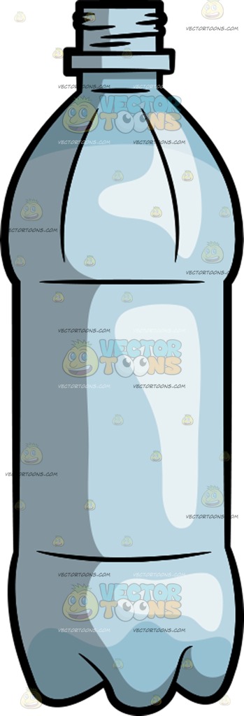 349x1024 A Water Bottle Without A Cap Cartoon Clipart
