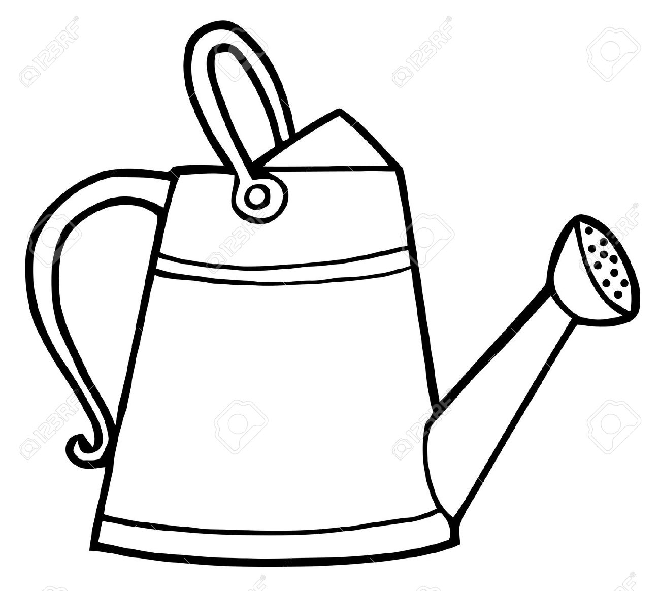 1300x1164 Coloring Pages Watering Can Murderthestout