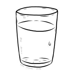 235x234 Glass Of Water Clipart Black And White