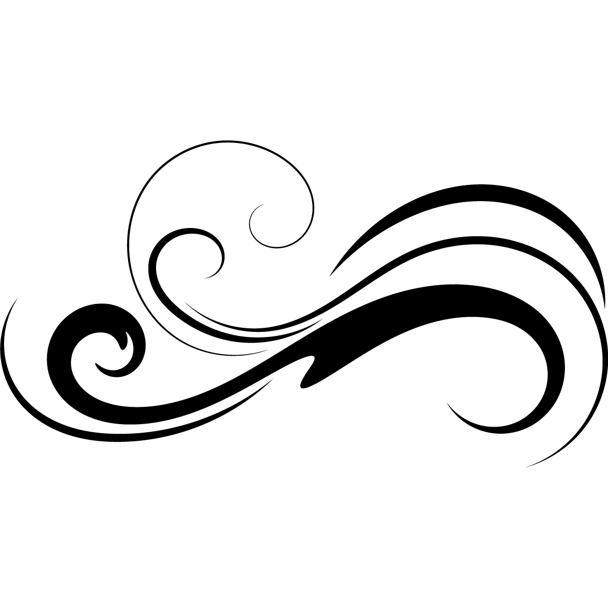 1200x1200 Waves Black And White Water Waves Clipart Black And White Free